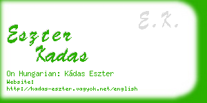 eszter kadas business card